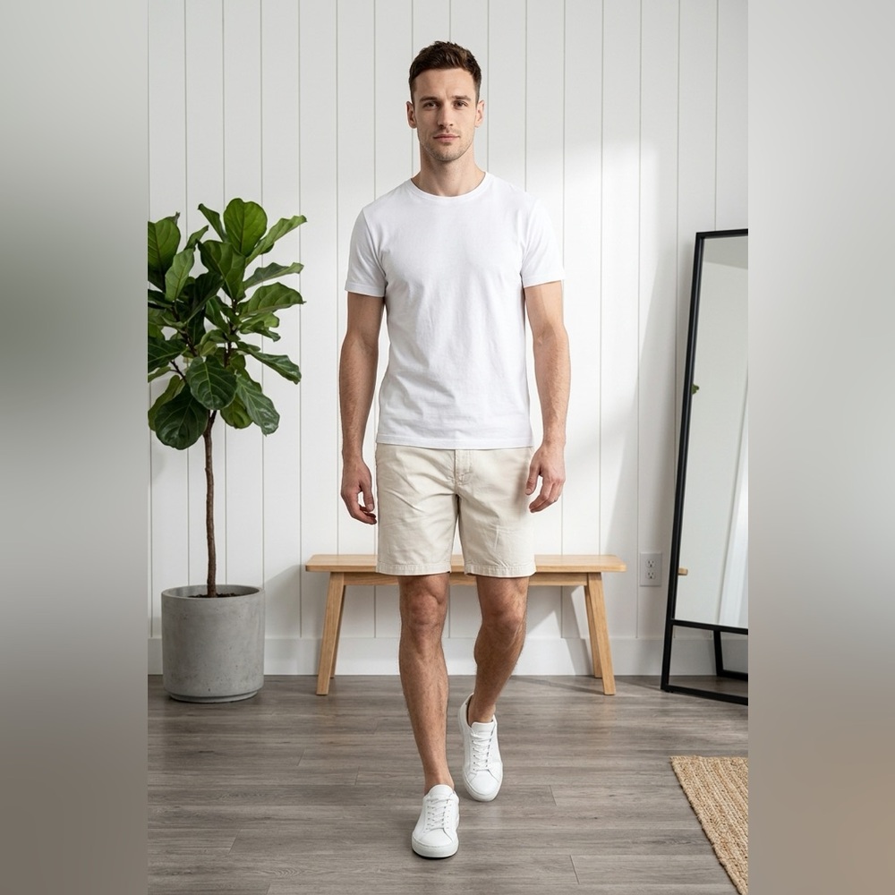 Peter Millar Mens Salem Performance Golf Beach Shorts Khaki Size 40 Classic Fit